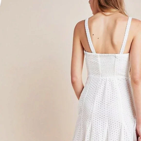 Anthropologie Esther Eyelet Midi Dress - Picture 7 of 9
